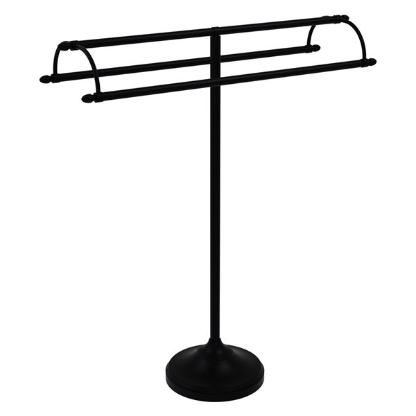 Allied Brass Matte Black Freestanding Towel Rack TS-30-BKM | RONA