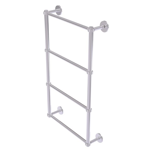 Allied Brass Prestige Skyline Polished Chrome Wall Mount Towel Rack with Grooved Accents