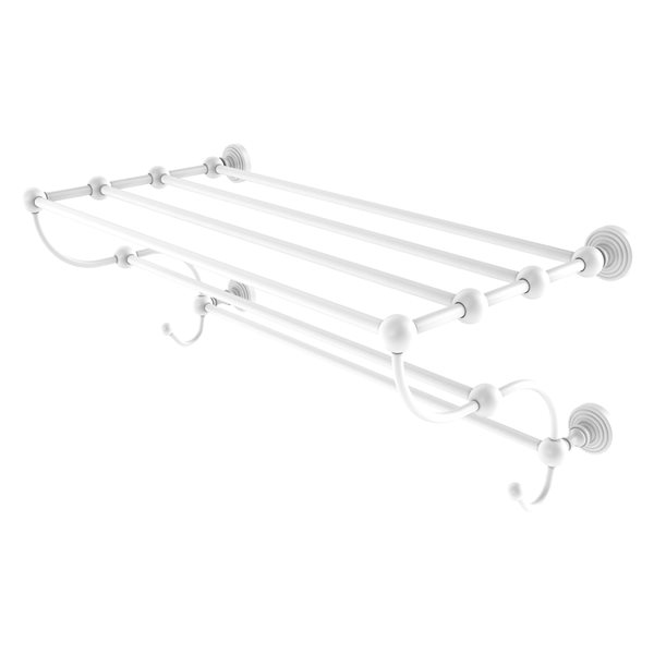 Allied Brass Waverly Place Matte White Wall Mount Towel Rack