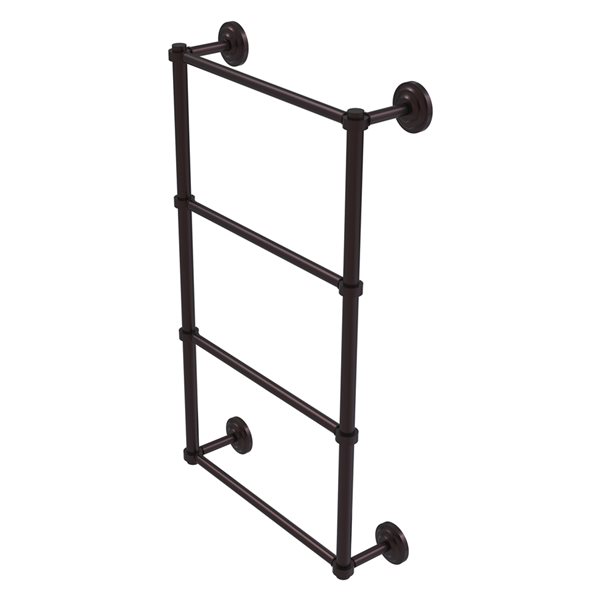 Allied Brass Que New Antique Bronze Wall Mount Towel Rack with 4 Bars