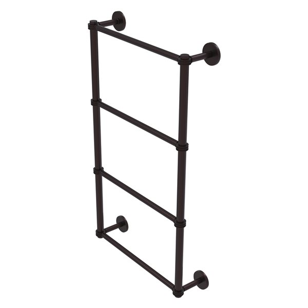 Allied Brass Prestige Skyline Antique Bronze Wall Mount Towel Rack with Dotted Accents