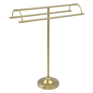 Allied Brass Satin Brass Freestanding Towel Rack
