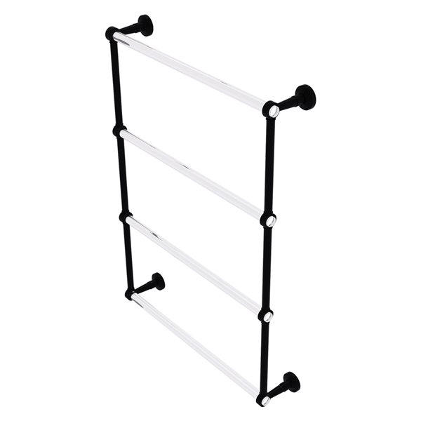 Allied Brass Pacific Beach Matte Black Wall Mount Towel Rack