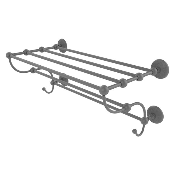 Allied Brass Prestige Monte Carlo Matte Grey Wall Mount Towel Rack