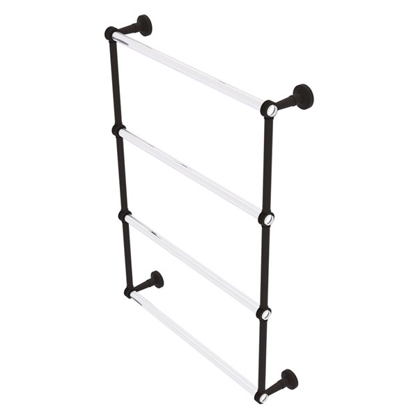 Allied Brass Pacific Beach Oil Rubbed Bronze Wall Mount Towel Rack with Dotted Accents