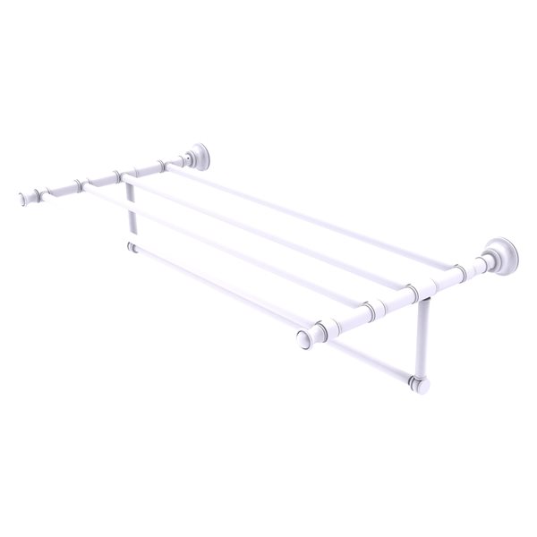 Allied Brass Carolina 36-in Matte White Wall-Mounted Towel Rack