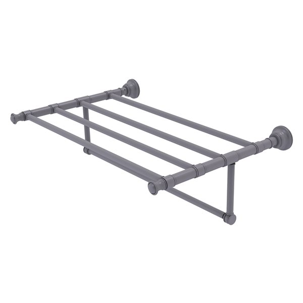 Allied Brass Carolina 24-in Matte Grey Wall-Mounted Towel Rack