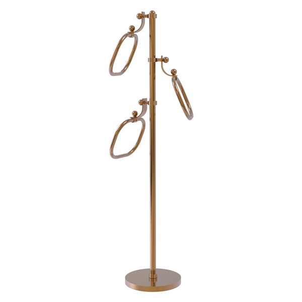 Allied Brass Brushed Bronze Freestanding 9-in Towel Ring