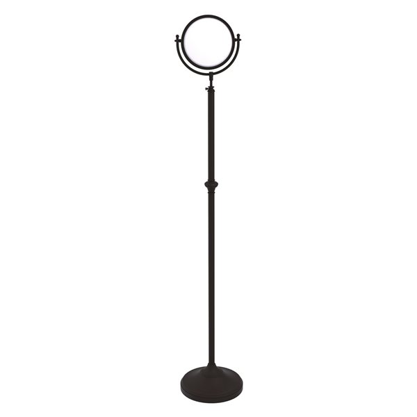 Allied Brass 10 12 In X 68 In Oil Rubbed Bronze Double Sided Standing Mirror 3x Magnification 4376