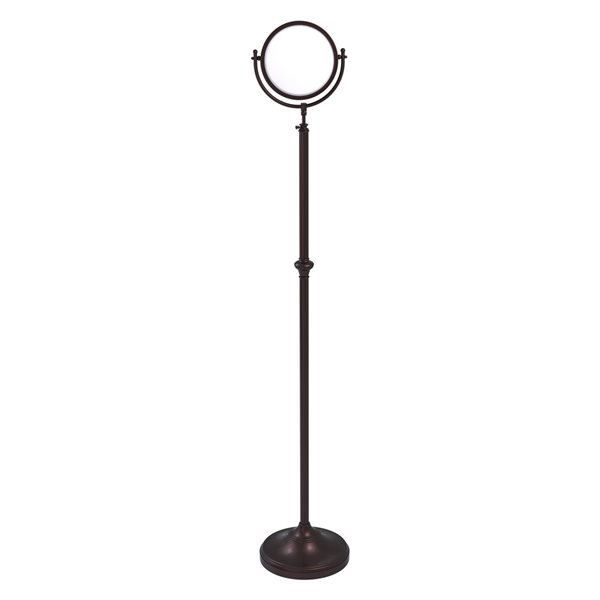Allied Brass 10 1/2-in x 68-in Antique Bronze Double-Sided Standing Mirror - 2X Magnification