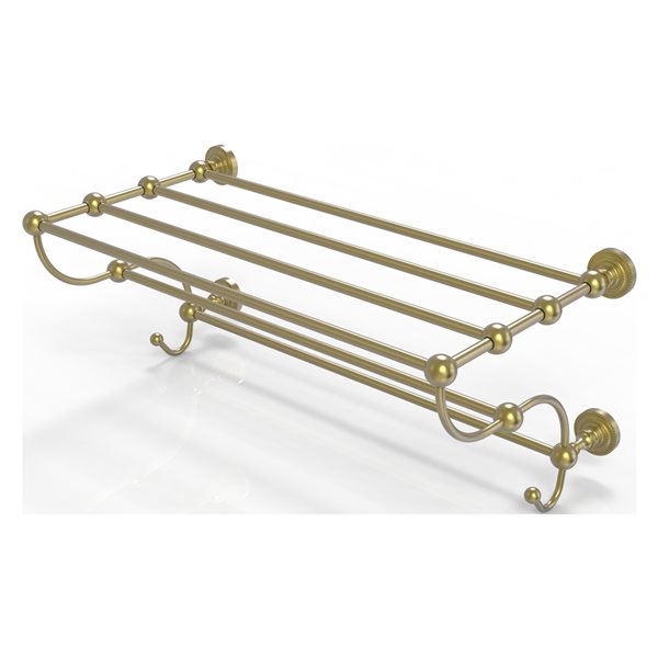 Allied Brass Dottingham Satin Brass Wall-Mounted Towel Rack