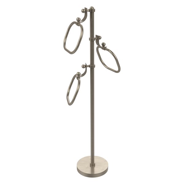 Allied Brass Antique Pewter Freestanding Floor Towel Ring