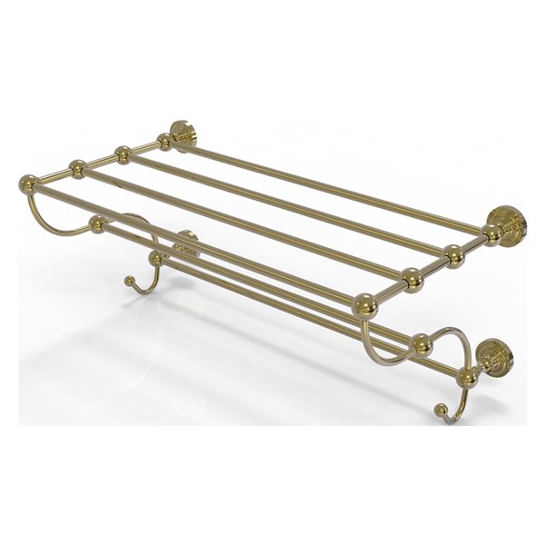 Allied Brass Dottingham Unlacquered Brass Wall-Mounted Towel Rack