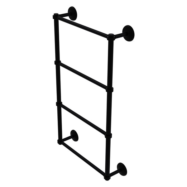 Allied Brass Monte Carlo Matte Black Wall-Mounted Towel Rack