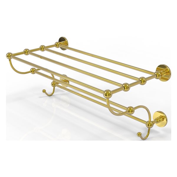 Allied Brass Prestige Skyline Polished Brass Wall-Mounted Towel Rack