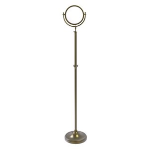 Allied Brass 10 1/2-in x 68-in Antique Brass Double-Sided Standing Mirror - 2X Magnification