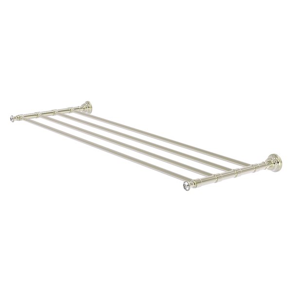 Allied Brass Carolina Crystal 36-in Polished Nickel Wall-Mounted Towel ...