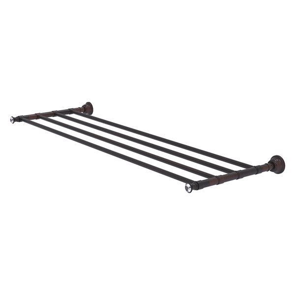 Allied Brass Carolina Crystal 36-in Venetian Bronze Wall-Mounted Towel Rack