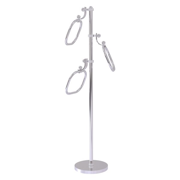 Allied Brass Polished Chrome Freestanding 9-in Towel Ring
