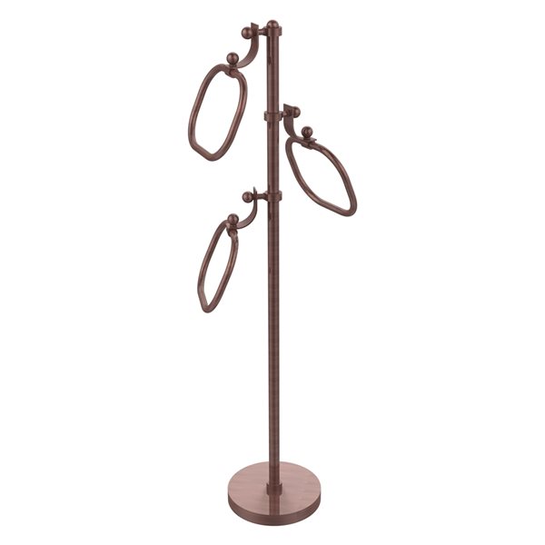 Allied Brass Antique Copper Freestanding Floor Towel Ring