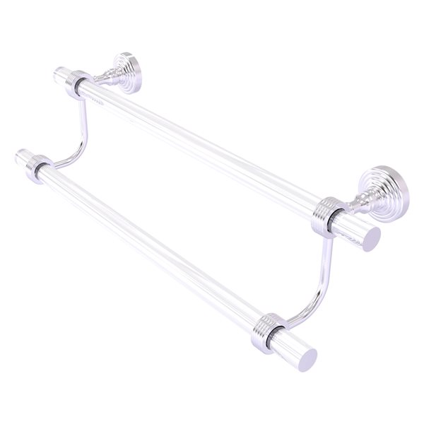 Allied Brass Pacific Grove 36-in Wall Mount Satin Chrome Double Towel Bar