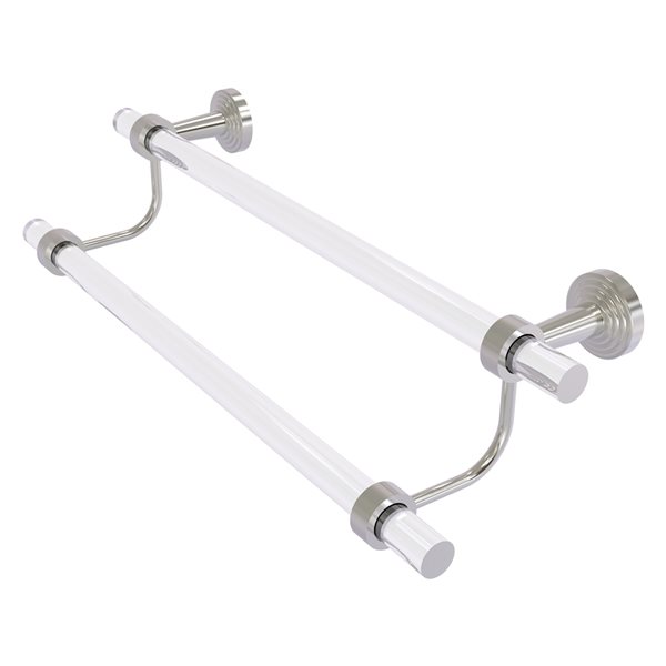 Allied Brass Pacific Beach 36-in Satin Nickel Finish Wall Mount Double Towel Bar