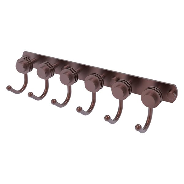 Allied Brass Mercury Antique Copper 6-Hook Towel Hook