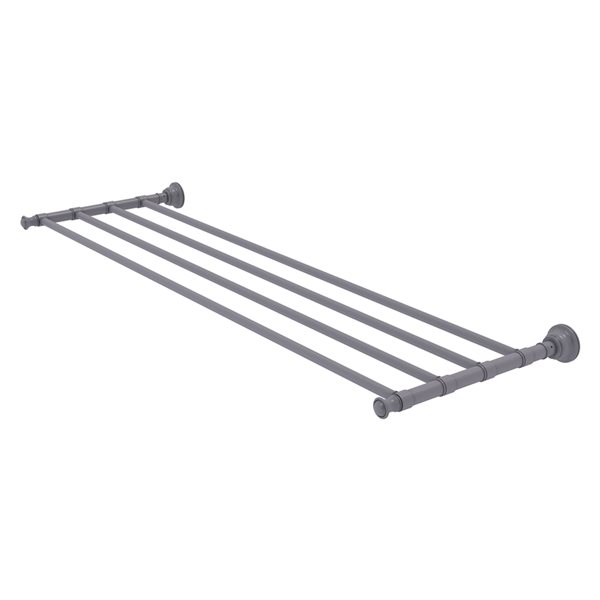 Allied Brass Carolina Matte Grey Wall Mount Towel Rack