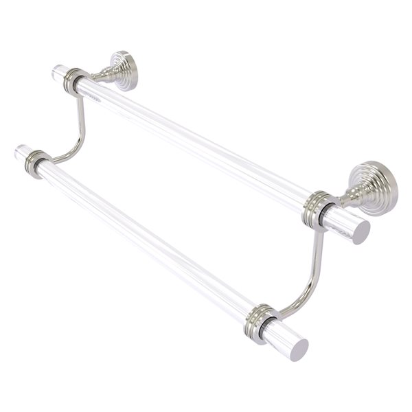 Allied Brass Pacific Grove Satin Nickel 36-in Wall Mount Double Towel Bar