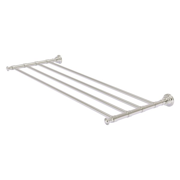Allied Brass Carolina Wall Mount Satin Nickel Towel Rack