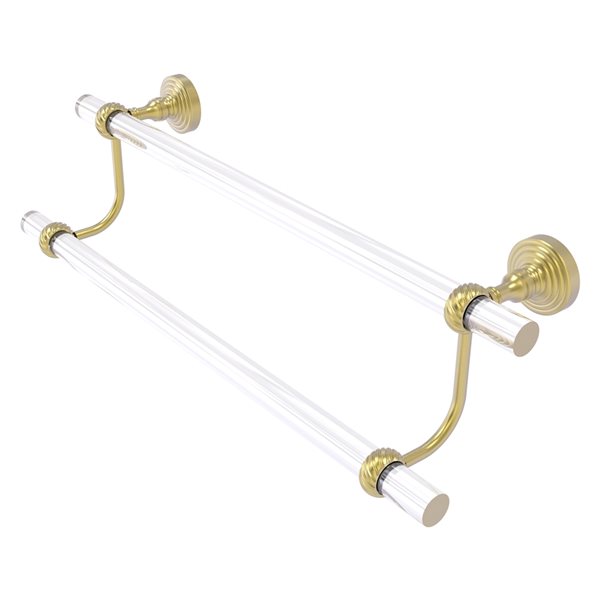 Allied Brass Pacific Grove 36-in Satin Brass Wall Mount Double Towel Bar