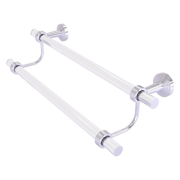 Allied Brass Pacific Beach 36-in Wall Mount Satin Chrome Double Towel Bar
