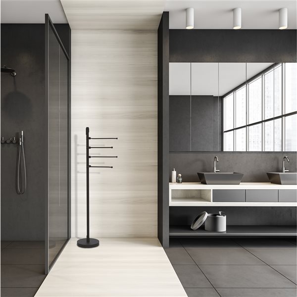 Allied Brass Tribecca Oil-Rubbed Bronze Freestanding Towel Rack