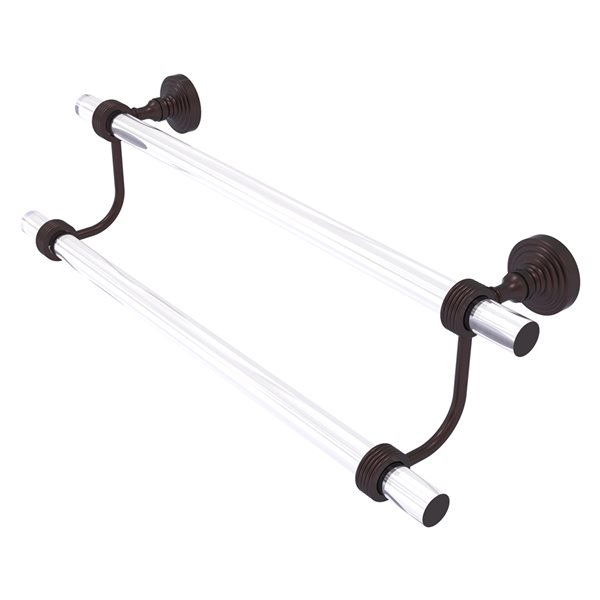 Allied Brass Pacific Grove 30-in Wall Mount Antique Bronze Double Towel Bar