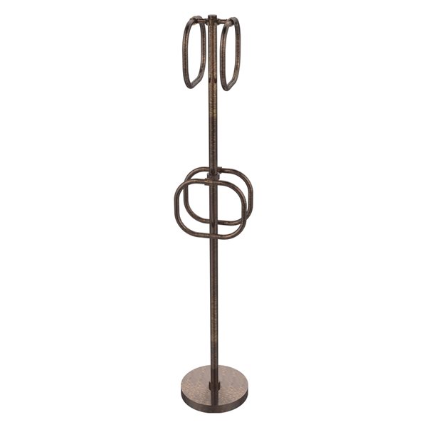 Allied Brass Venetian Bronze Freestanding Floor Towel Ring