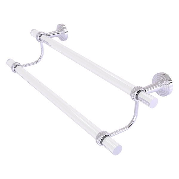 Allied Brass Pacific Beach 36-in Polished Chrome Wall Mount Double Towel Bar