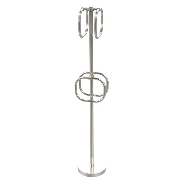 Allied Brass Polished Nickel Freestanding Floor Towel Ring