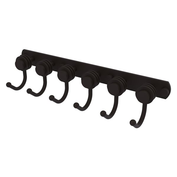 Allied Brass Mercury Oil-Rubbed Bronze 6-Hook Towel Hook