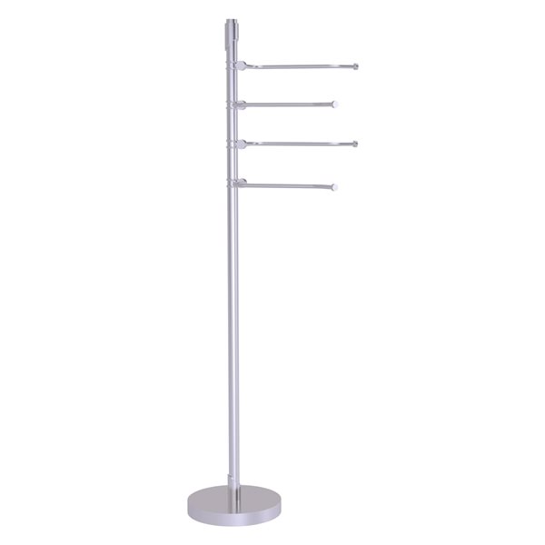 Allied Brass Tribecca Satin Chrome Freestanding Towel Rack
