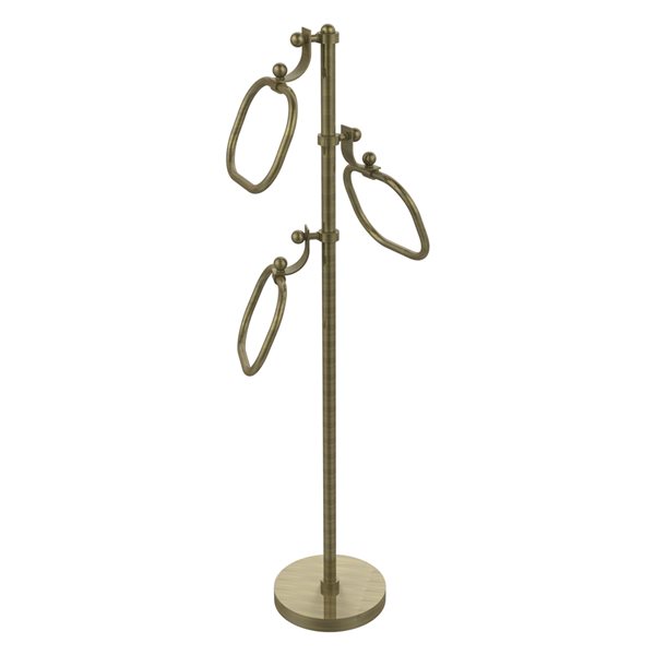 Allied Brass Antique Brass Freestanding Floor Towel Ring