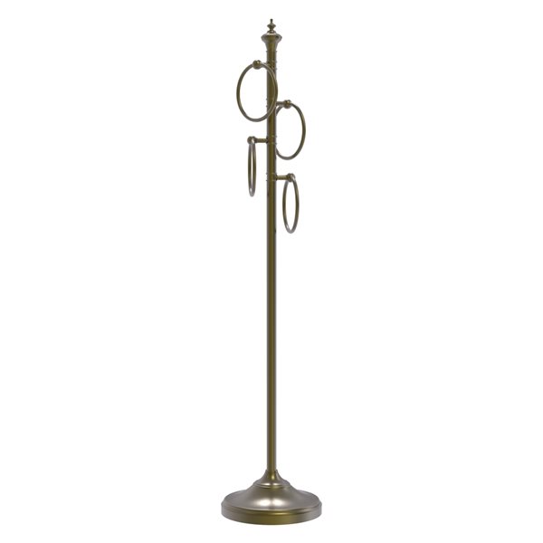 Allied Brass Antique Brass Freestanding Towel Rack
