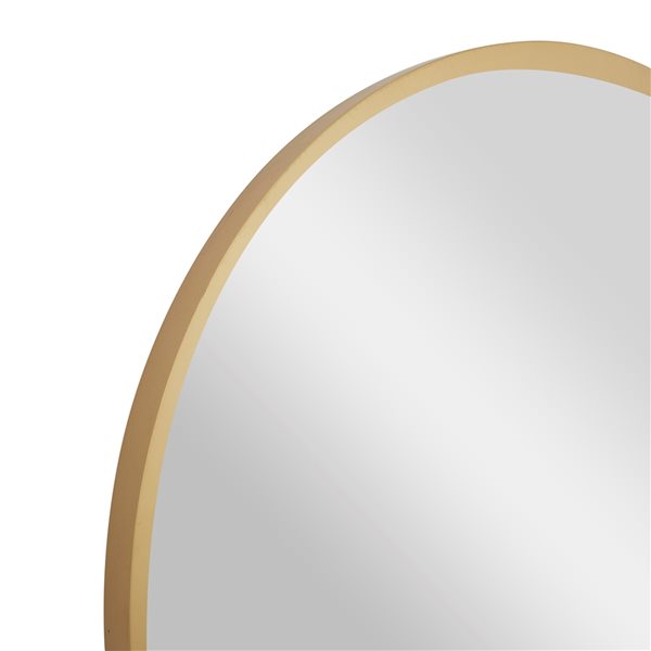 Grayson Lane 42-in x 42-in Round Gold Contemporary Wall Mirror