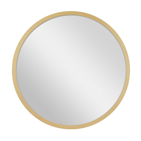 Grayson Lane 42-in x 42-in Round Gold Contemporary Wall Mirror