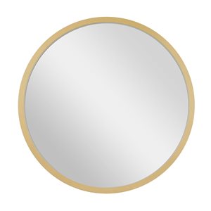 Grayson Lane 42-in x 42-in Round Gold Contemporary Wall Mirror