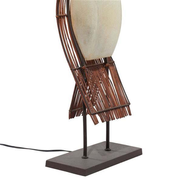Grayson Lane 67-in x 17-in Coastal Bamboo and Iron Floor Lamp