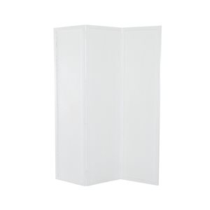 Grayson Lane 3-Panel White Wood Folding Contemporary/Modern Room Divider
