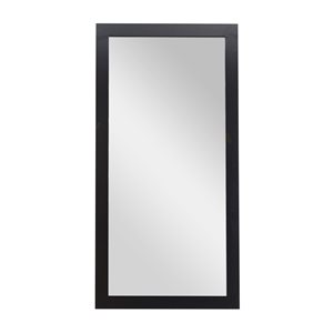 Grayson Lane 65-in x 32.5-in Rectangle Black Framed Wall Mirror