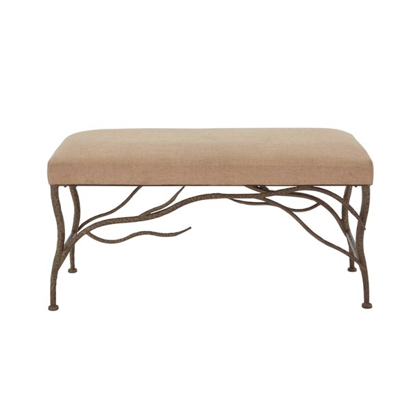Grayson Lane 20-in x 40-in Farmhouse Brown Accent Bench