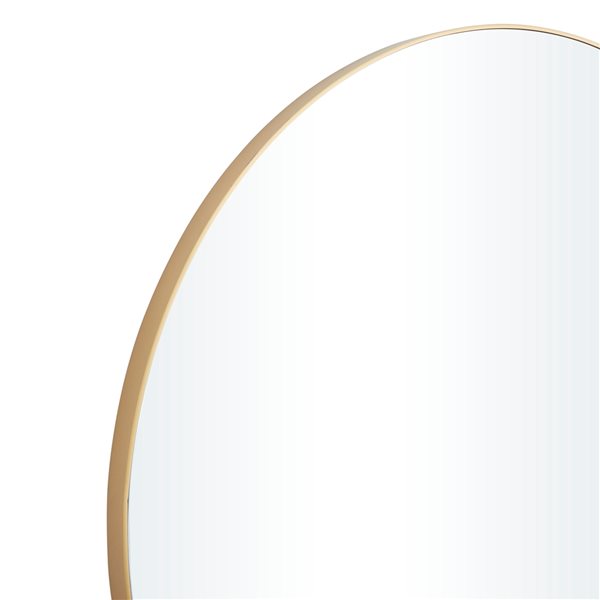 Grayson Lane 42-in x 42-in Round Gold Framed Wall Mirror