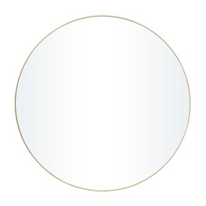 Grayson Lane 42-in x 42-in Round Gold Framed Wall Mirror